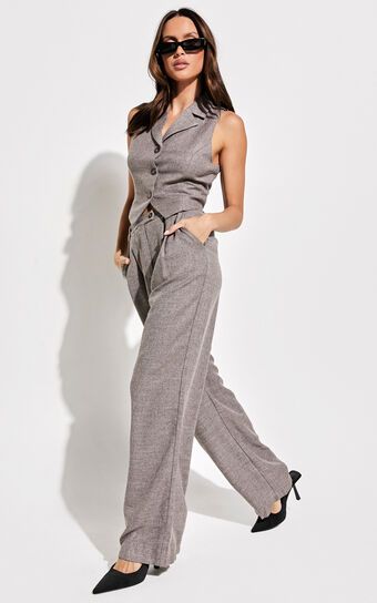 Andie Pants - High Waist Tailored Pants in Grey | Showpo (US, UK & Europe)