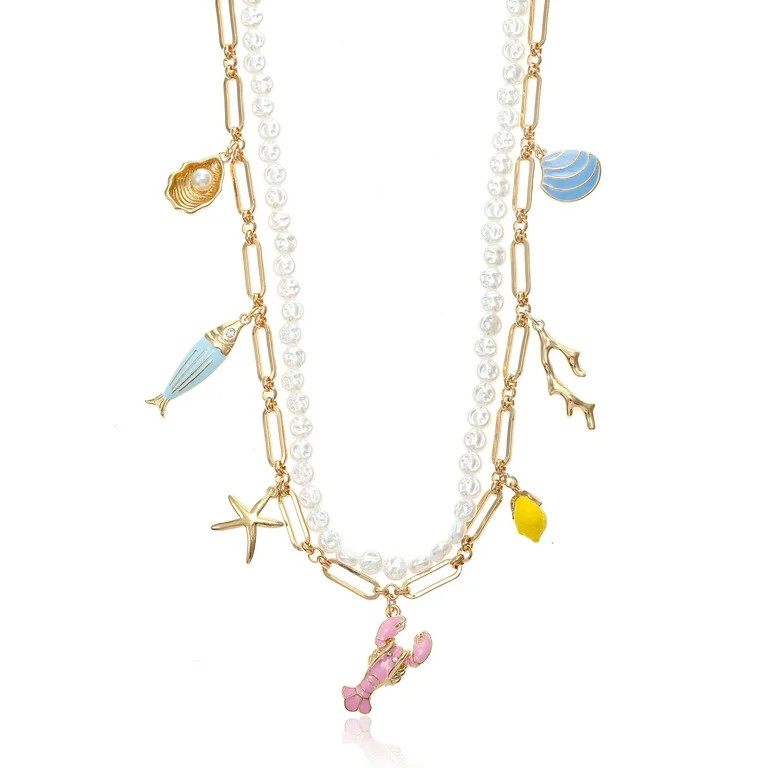 Packed Party Fresh Catch Layered Necklace, 1 Piece - Walmart.com | Walmart (US)
