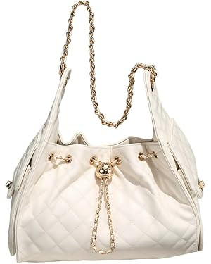 Women’s Classic Quilted Shoulder Bags Chain Strap Handbags Suede Tote Crumpled Purse Slouchy Ho... | Amazon (US)
