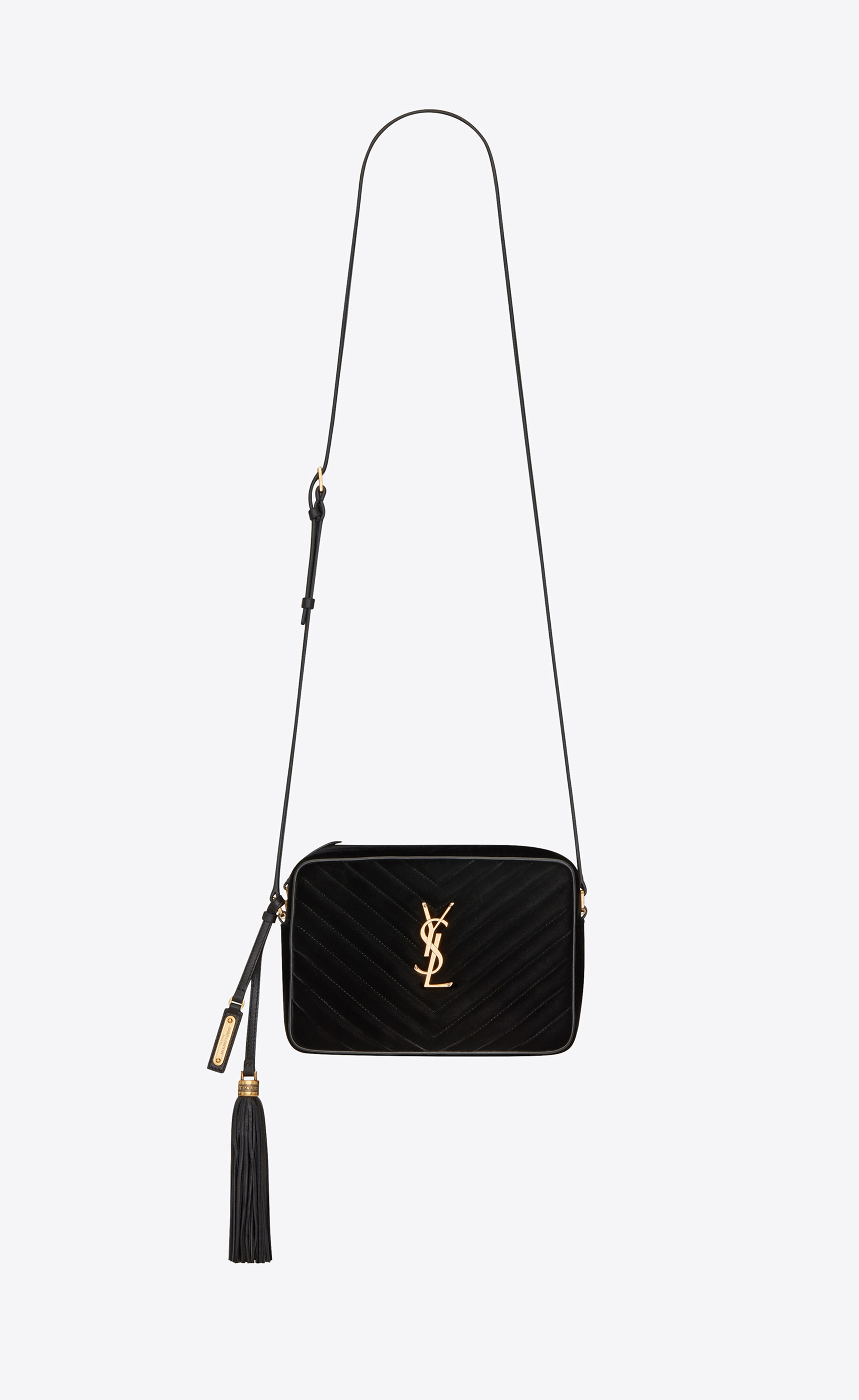 Monogram Lou Lou Camera Bag In Quilted Velvet Black Onesize | Saint Laurent Inc. (Global)