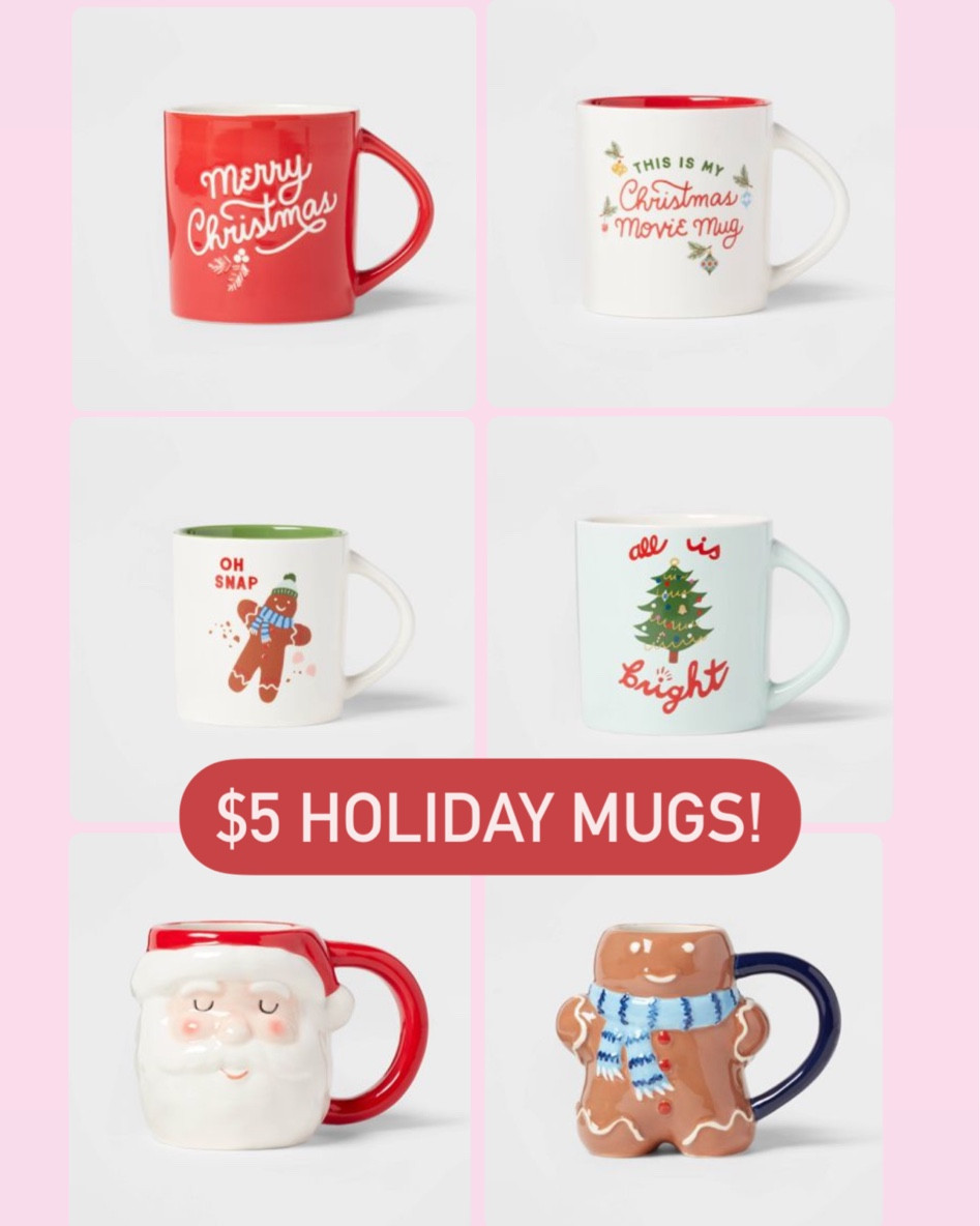 my favorite $5 holiday mugs!

#LTKSeasonal #LTKHoliday #LTKGiftGuide