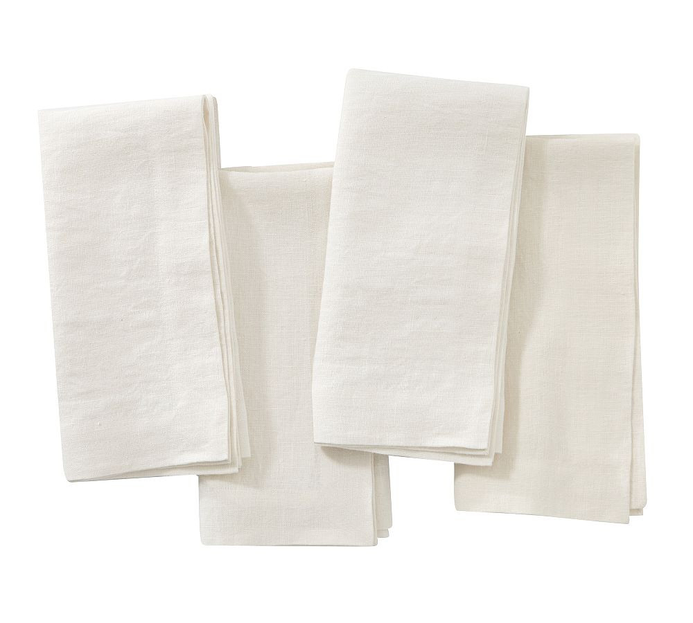 Mason Oversized Linen Napkins - Set of 4 | Pottery Barn (US)
