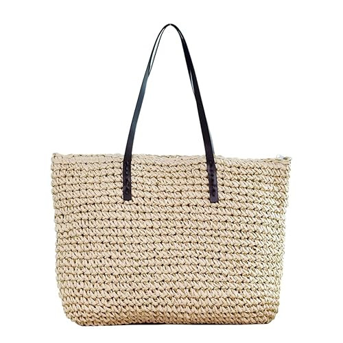 Ayliss Women Straw Woven Tote Large Beach Handmade Weaving Shoulder Bag Handbag | Amazon (US)