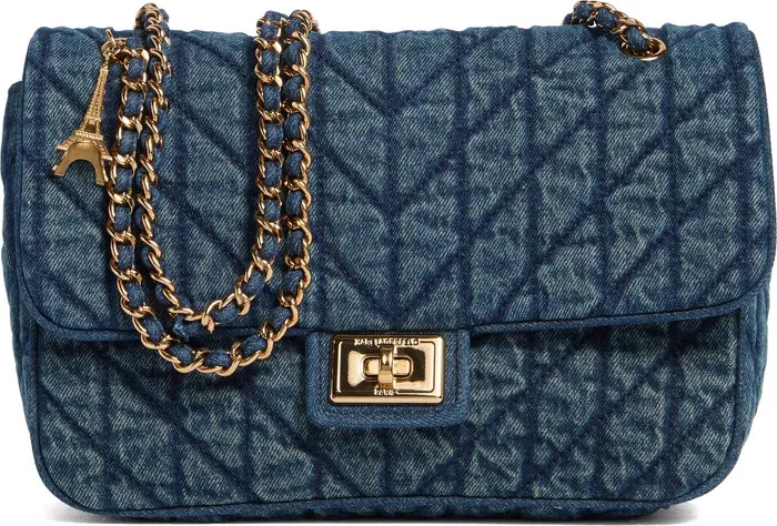 KARL LAGERFELD PARIS Agyness Quilted Leather Convertible Shoulder Bag | Nordstromrack | Nordstrom Rack