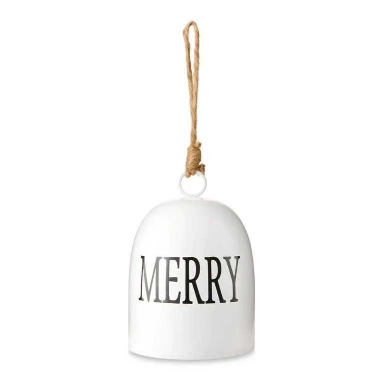 Joyful Peace White Merry Bell Jumbo Ornament, by Holiday Time | Walmart (US)