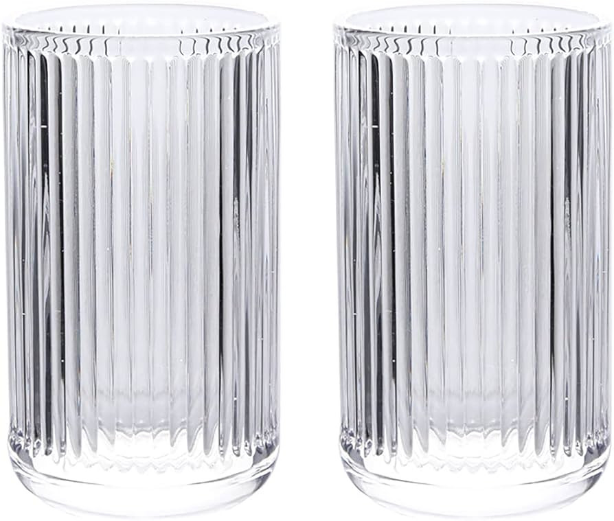 Gaolinci 2 Pcs Glass Tumbler Cup,Toothbrush Holder, Bathroom Cups, 13 oz | Amazon (US)