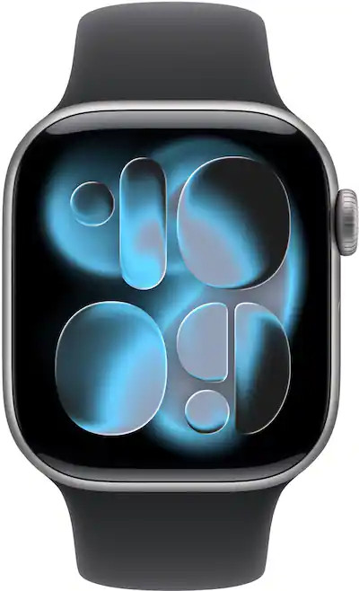 Apple Watch Series 11 (GPS) 42mm Space Gray Aluminum Case with Black Sport Band - M/L - Space Gra... | Best Buy U.S.