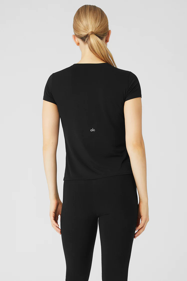 All Day Short Sleeve - Black | Alo Yoga
