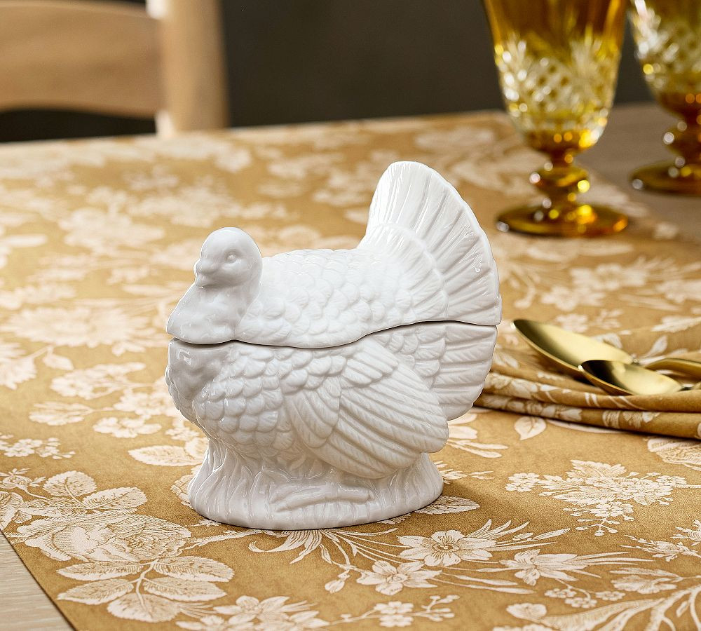Figural Turkey Stoneware Lidded Serving Bowl | Pottery Barn (US)