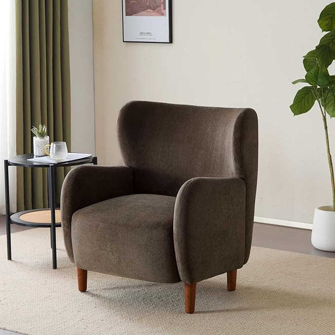 Christopher Knight Home Dolly Mid-Century Modern Velvet Upholstered Wingback Club Chair, Living R... | Amazon (US)