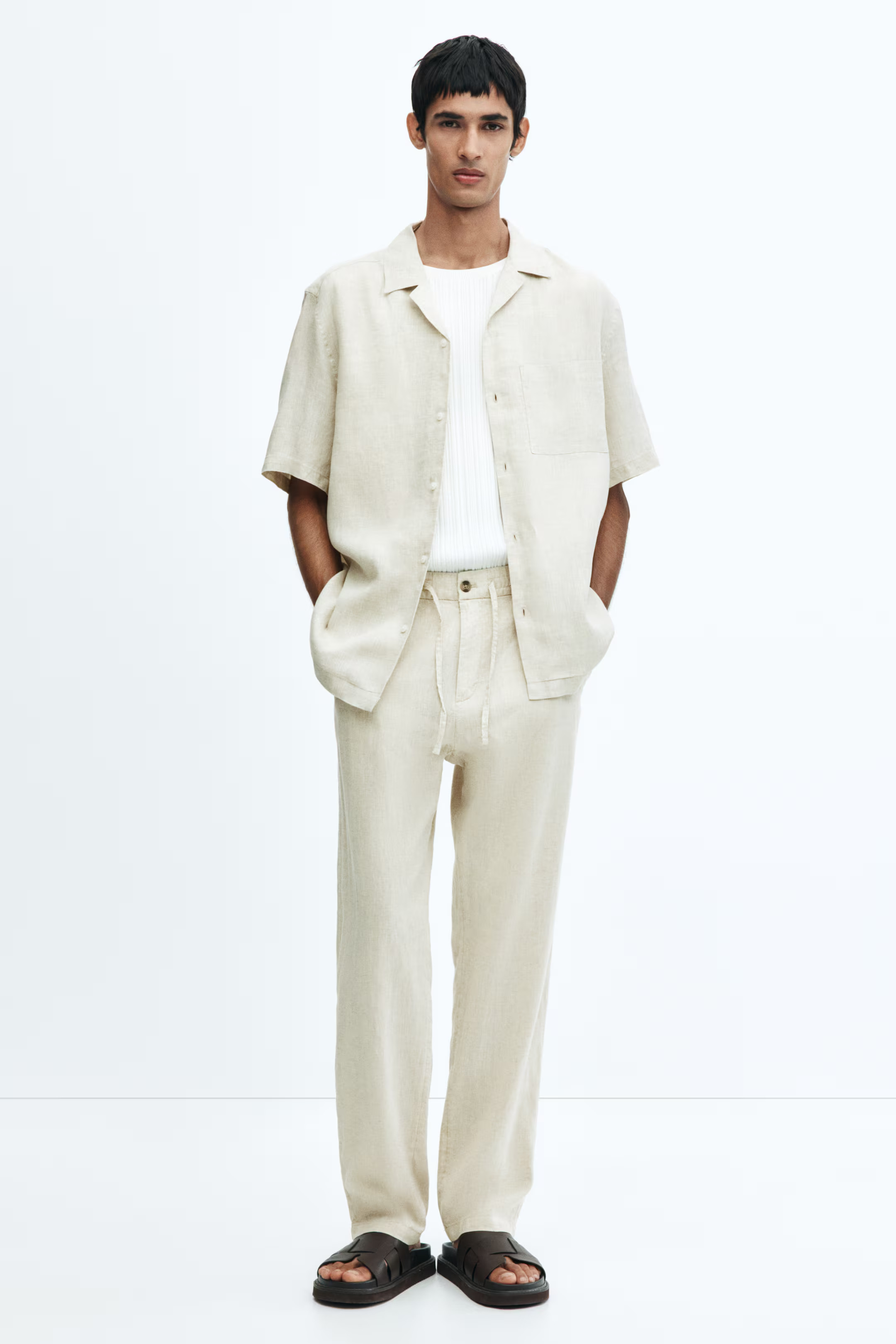 Regular-Fit Linen-Blend Pants | H&M (US + CA)