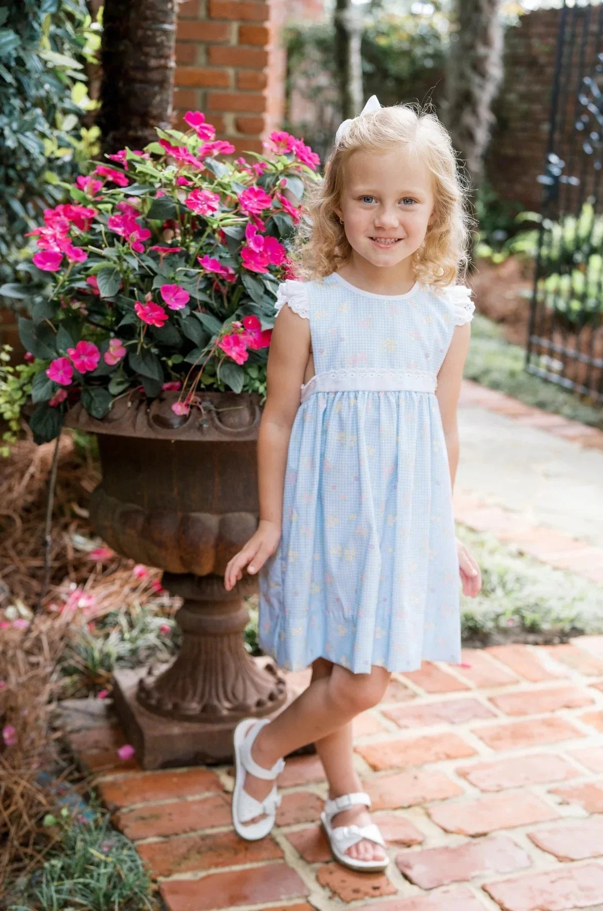 Pinafore Dress - Spring Time Blooms | The Horseshoe Crab