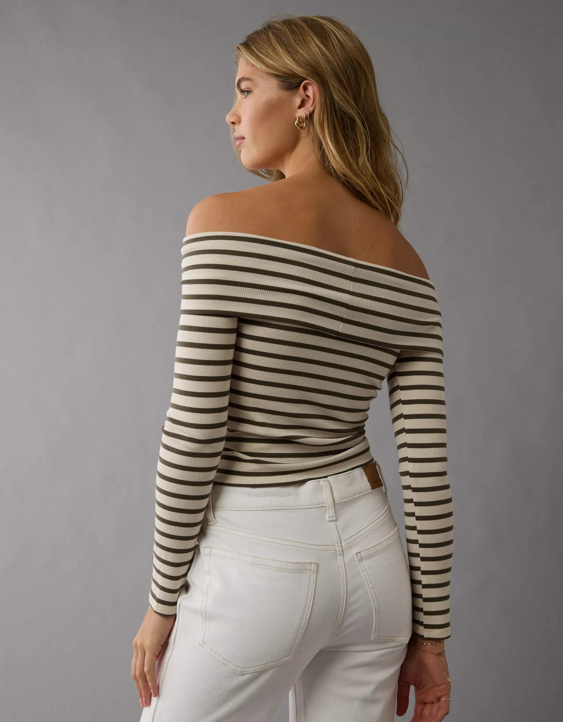 AE Off-The-Shoulder Long-Sleeve Top | American Eagle Outfitters (US & CA)