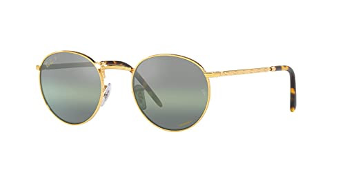 Ray-Ban RB3637 New Round Sunglasses, Legend Gold/Polarized Clear Gradient Dark Green, 50 mm | Amazon (US)