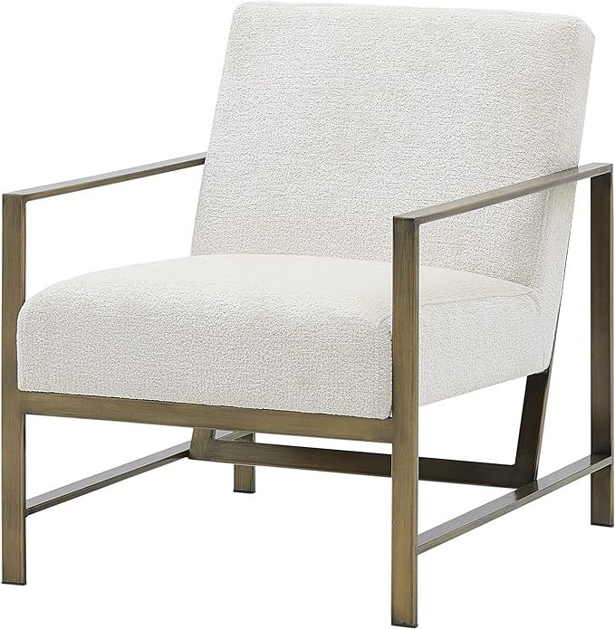 npd furniture and more Francis Fabric Arm Accent Chair, Cream | Amazon (US)