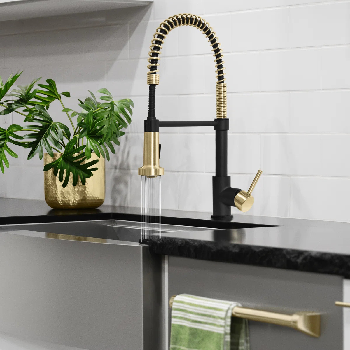 ZLINE Autograph Apollo Pull Down Spring Handle Kitchen Faucet | Perigold