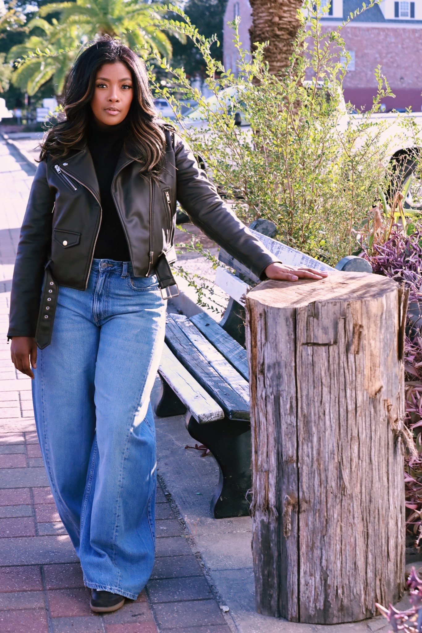 Fashion is one of the best ways to express yourself. How we do this is so important! We can’t have true expression if we don’t embrace our authentic style! 
Bomber jacket, leather motto, chocolate brown, outfit goals, outerwear, winter style 

#LTKOver40 #LTKWorkwear #LTKFindsUnder50