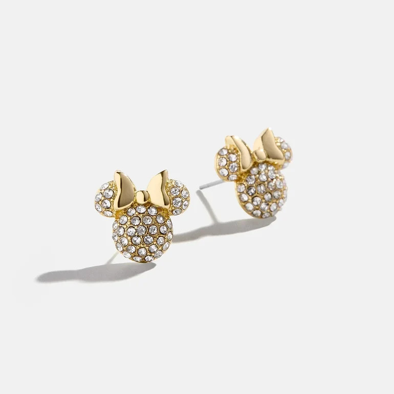 Minnie Mouse Disney Pav\u00e9 Studs - Minnie Mouse | BaubleBar