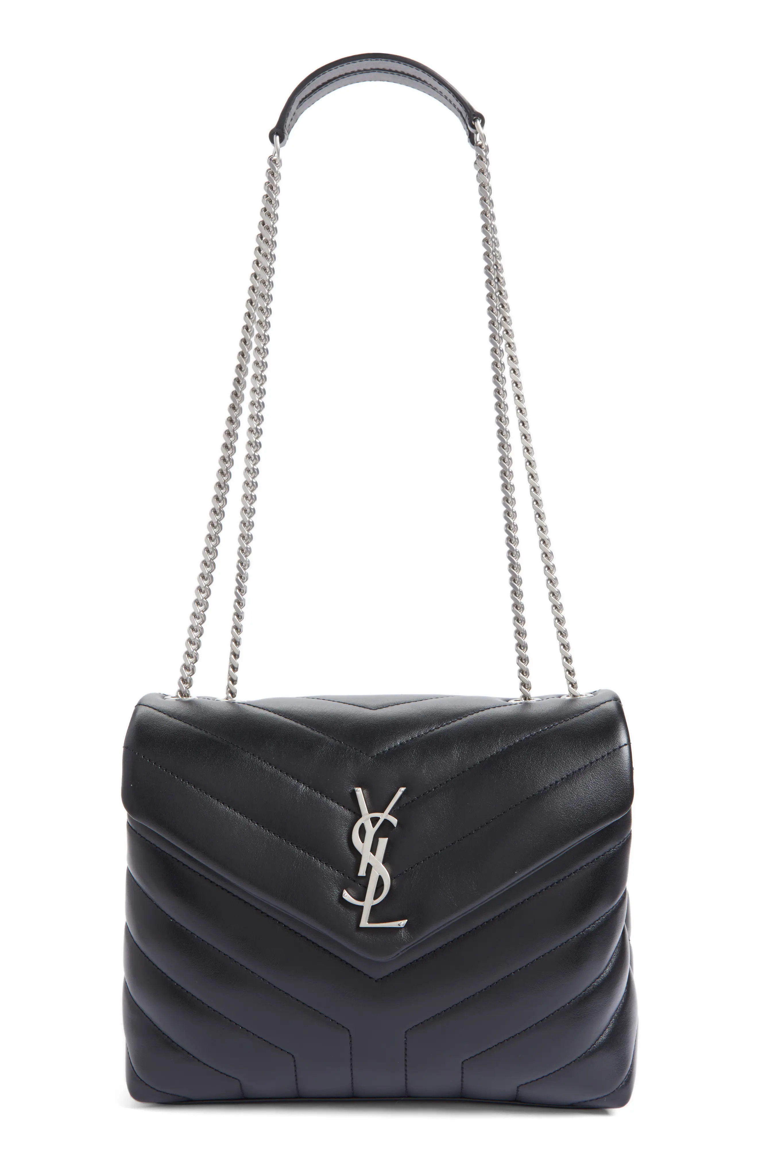 Saint Laurent Small Loulou Matelasse Leather Shoulder Bag in Noir at Nordstrom | Nordstrom