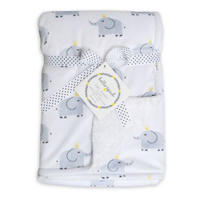 Hello Spud Elephant Plush Baby Blanket in Grey | buybuy BABY