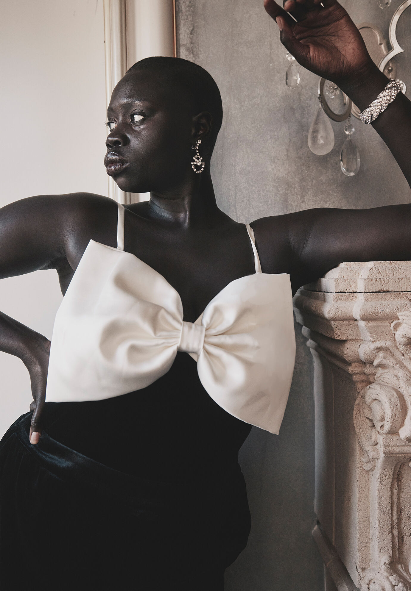 Contrast Bow Bodysuit | Eloquii