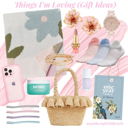 Things I have & things I want - Great Easter Basket & Gift Ideas

Beautcounter AHA Mask (favorite mask!), Rose Gold Ceramic Watch (on sale), Pat McGrath Labs Lipstick, Lululemon Socks, Pearl Pendant, Pink Wavy iPhone Case, Floral Blanket, Pink Enamel Floral Earrings, Set of 5 Bangle Bracelets, Face Razors, Ruffle Straw Bag, Olive & June Polish & One Year Bible

#LTKfindsunder100 #LTKbeauty #LTKstyletip