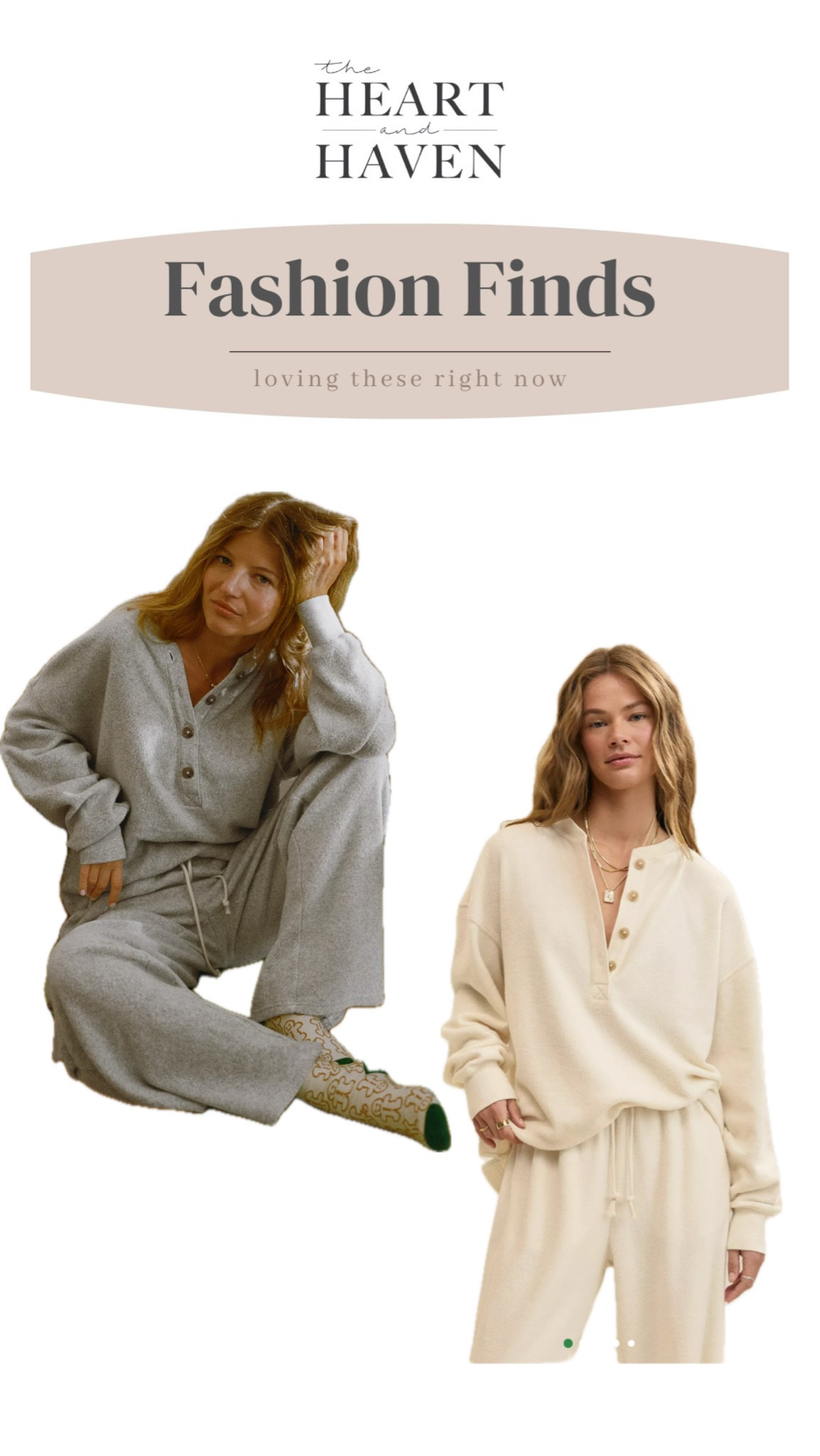 Cozy soft set! Runs big, so size down if you want a slightly more fitted look. Pair with a trench/blazer style long coat for an easy outfit!