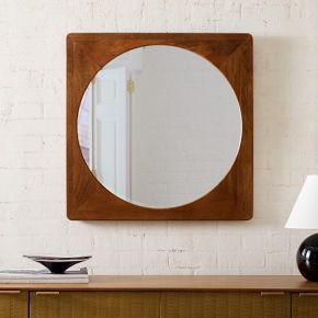 Tate Wood Square Wall Mirror | West Elm (US)