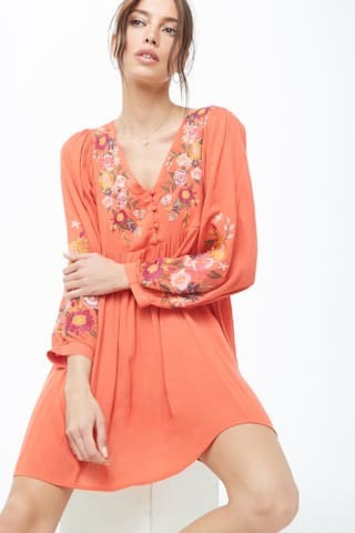 Floral Embroidered Dress | Forever 21 (US)