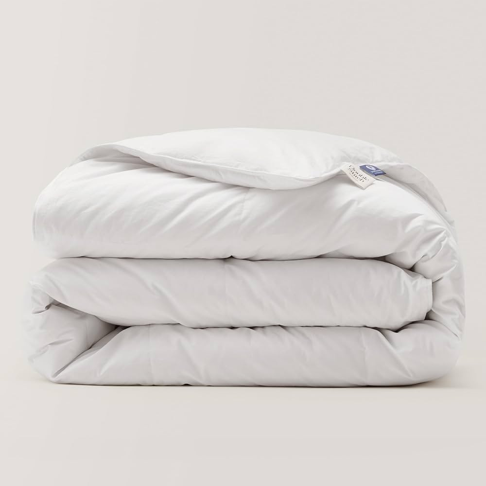 Amazon.com: Double Stitch by Bedsure Down Comforter King Size, Ultra-Soft Luxury USA White Down D... | Amazon (US)