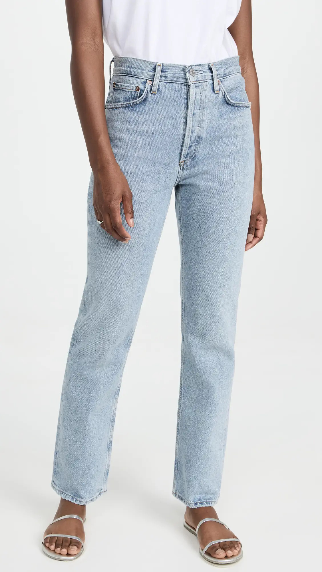 AGOLDE Lana Mid Rise Straight Jeans | Shopbop | Shopbop