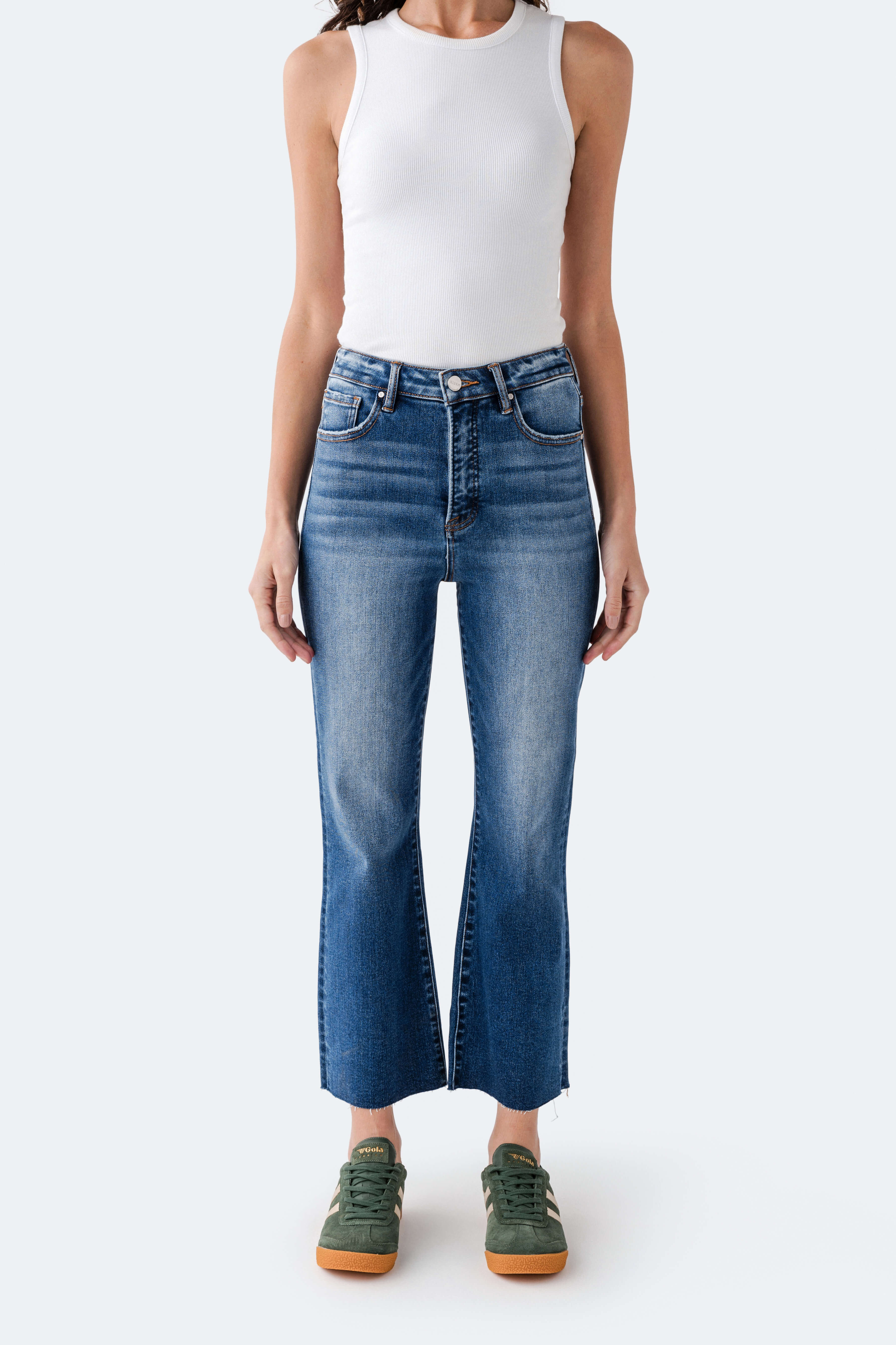 Risen Cora High Rise Kick Flare Jeans | Social Threads