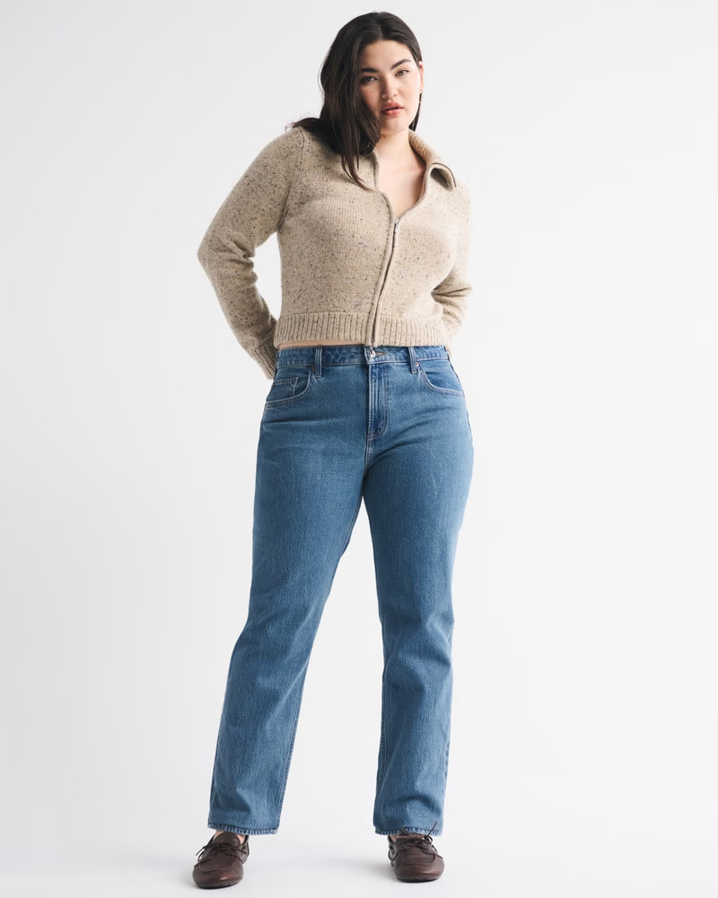 Curve Love Mid Rise 90s Straight Jean | Abercrombie & Fitch (US)