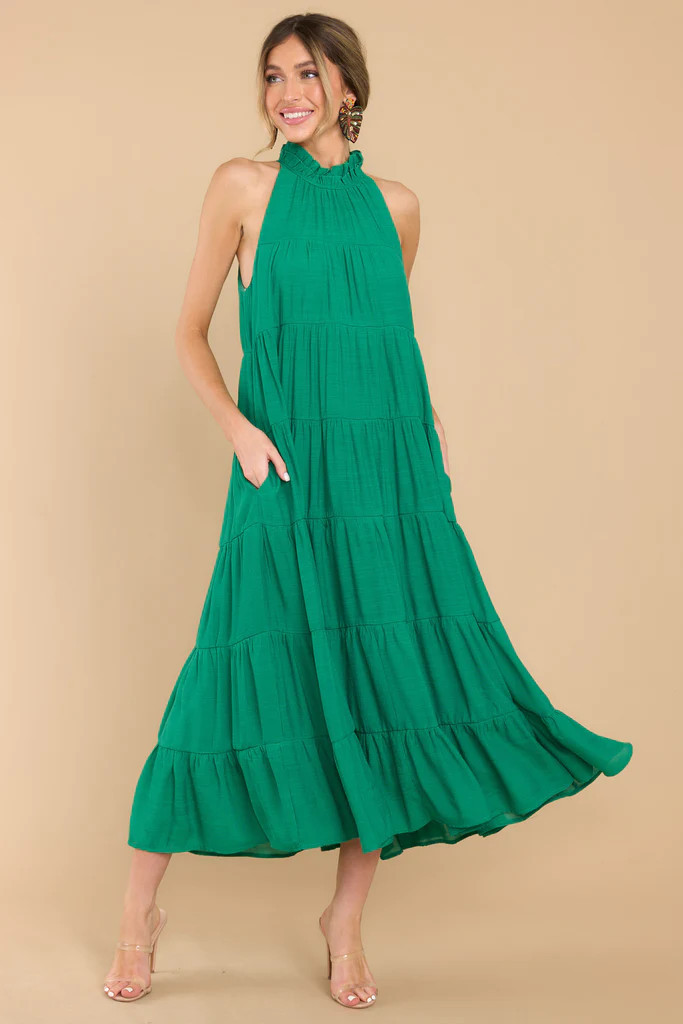 Take Me Dancing Green Maxi Dress | Red Dress 