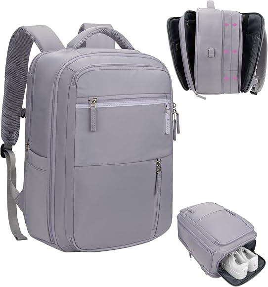 Hp hope Travel Backpack for Women Large Travel Backpack for Men with USB Charging Port, Expandabl... | Amazon (US)