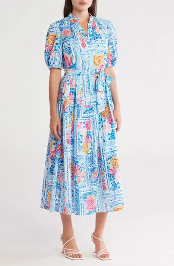 Floral Puff Sleeve Tiered Maxi Dress | Nordstrom Rack