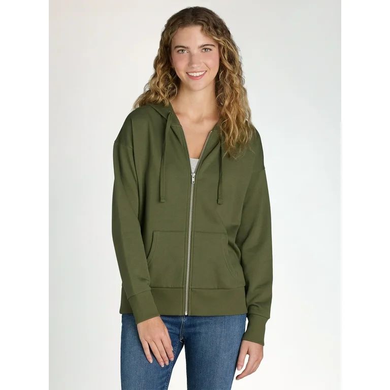 Time and Tru Women’s Zip Up Fleece Hoodie Jacket, Sizes XS-XXXL | Walmart (US)