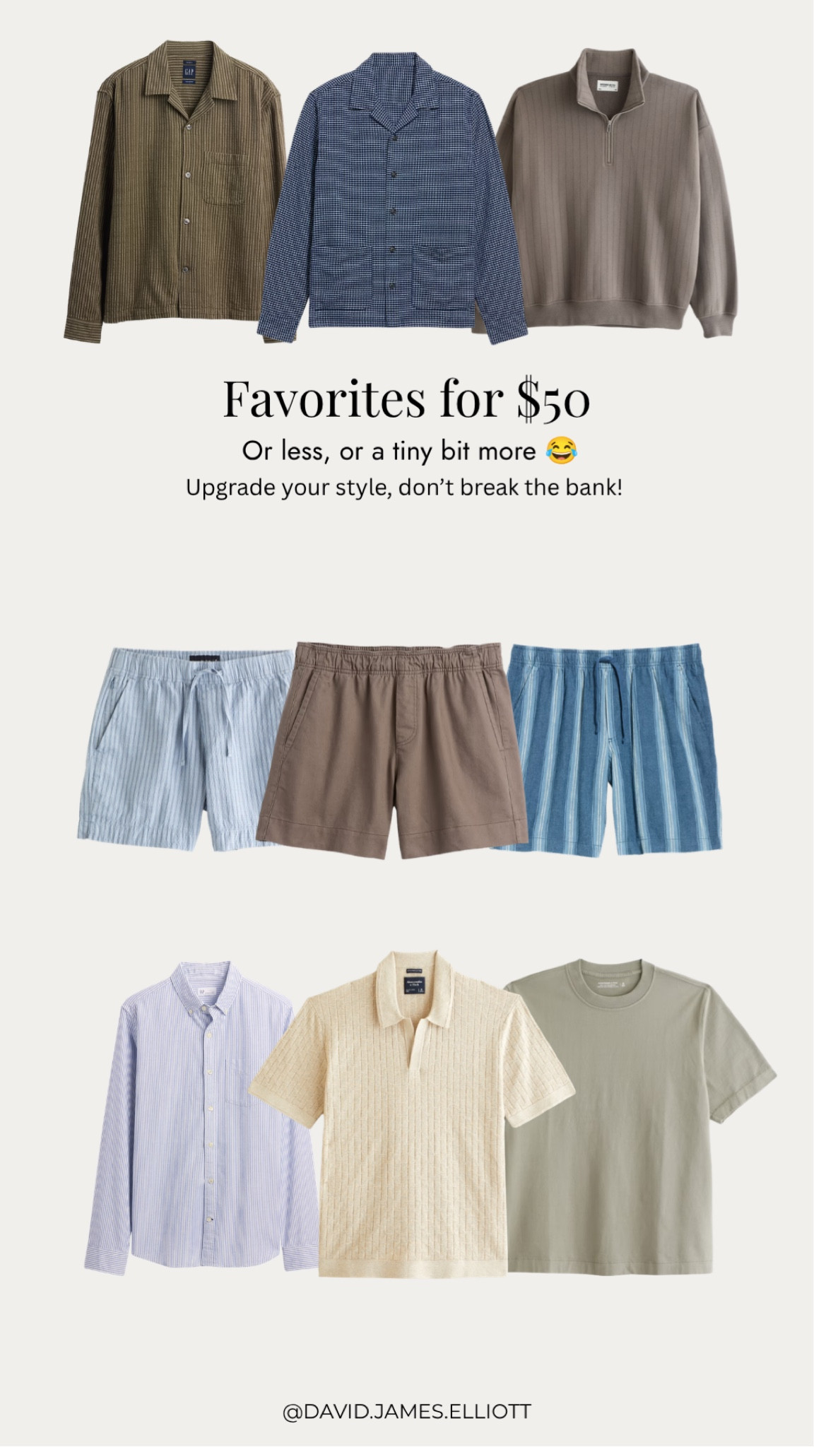 Let’s just say *roughly* $50 😂

Some great pieces from @abercrombie, @gapstyle and Old Navy!

#LTKMens