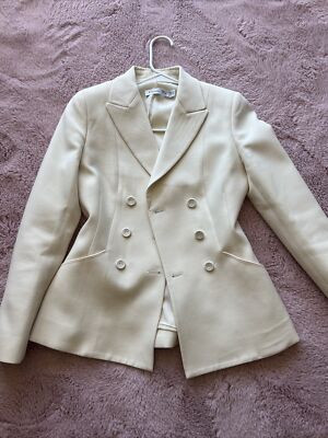 Christian Dior Bar Jacket White double breasted Size 34  | eBay | eBay US