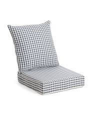 Made In Usa Outdoor Gingham Jacquard Deep Seat Cushion And Pillow Set | Home | Marshalls | Marshalls