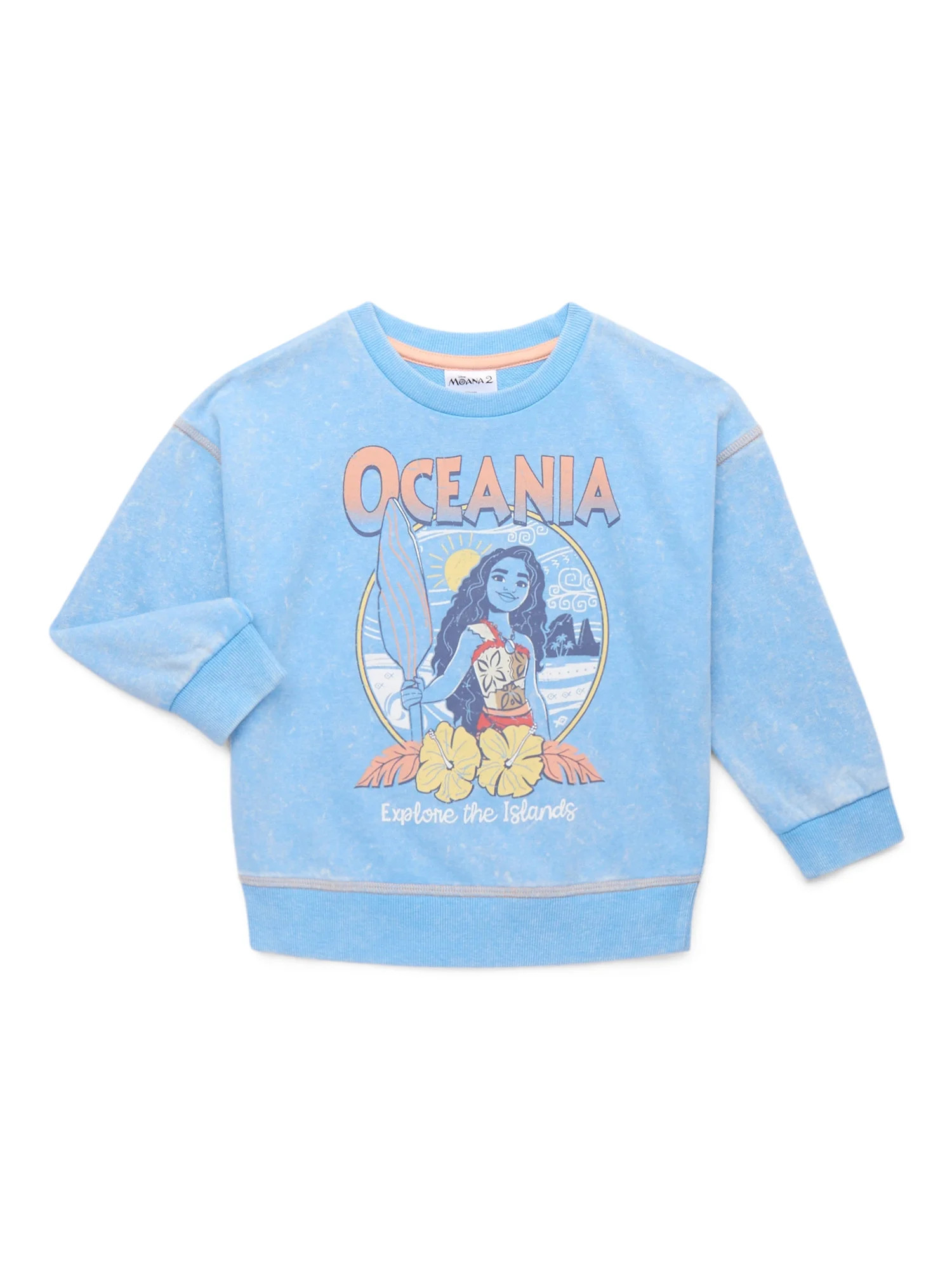 Disney Moana 2 Toddler Girl Graphic Crewneck Pullover Sweatshirt, Sizes 12M-5T | Walmart (US)