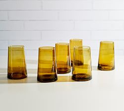 Moroccan Handcrafted Recycled Drinking Glasses - Set of 6 | Pottery Barn (US)