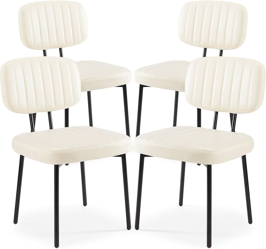 Sweetcrispy Dining Chairs Set of 4, Upholstered Mid Century Modern Kitchen Dining Room Accent Cha... | Amazon (US)