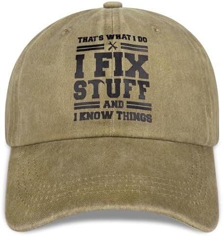 I Fix Stuff Funny Dad Hat Gifts for Men Who Have Everything Baseball Cap Ideas for Birthday Anniv... | Amazon (US)