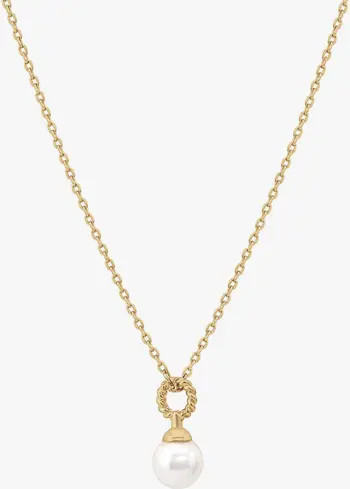 Bearfruit Jewelry 14K Gold Plated Marie Cultured Pearl Charm Necklace, Holiday Gift Idea | Nordst... | Nordstrom