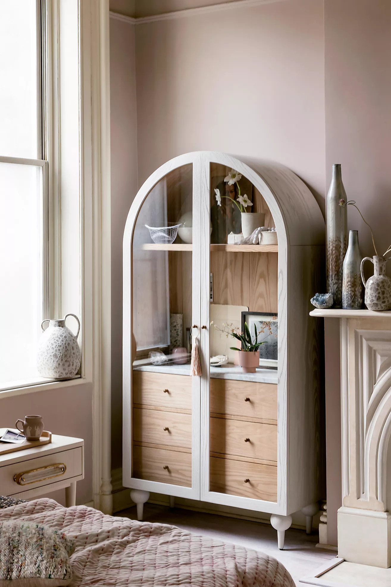 The Fern Marble Top Three-Drawer Storage Cabinet | Anthropologie (US)