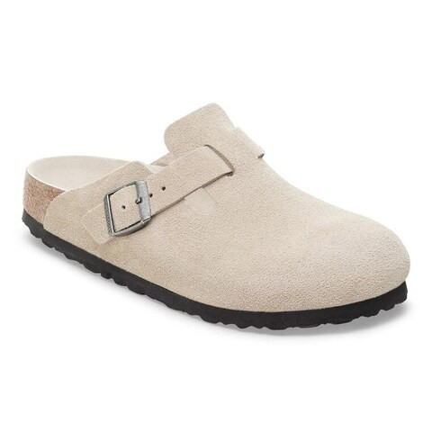 Boston Soft Footbed Suede Leather Oyster Tonal | BIRKENSTOCK | Birkenstock USA