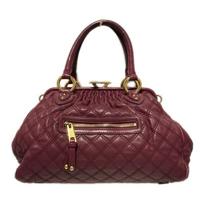 Used Marc Jacobs Stam Handbag Quilting/Small Bordeaux Leather  | eBay | eBay US