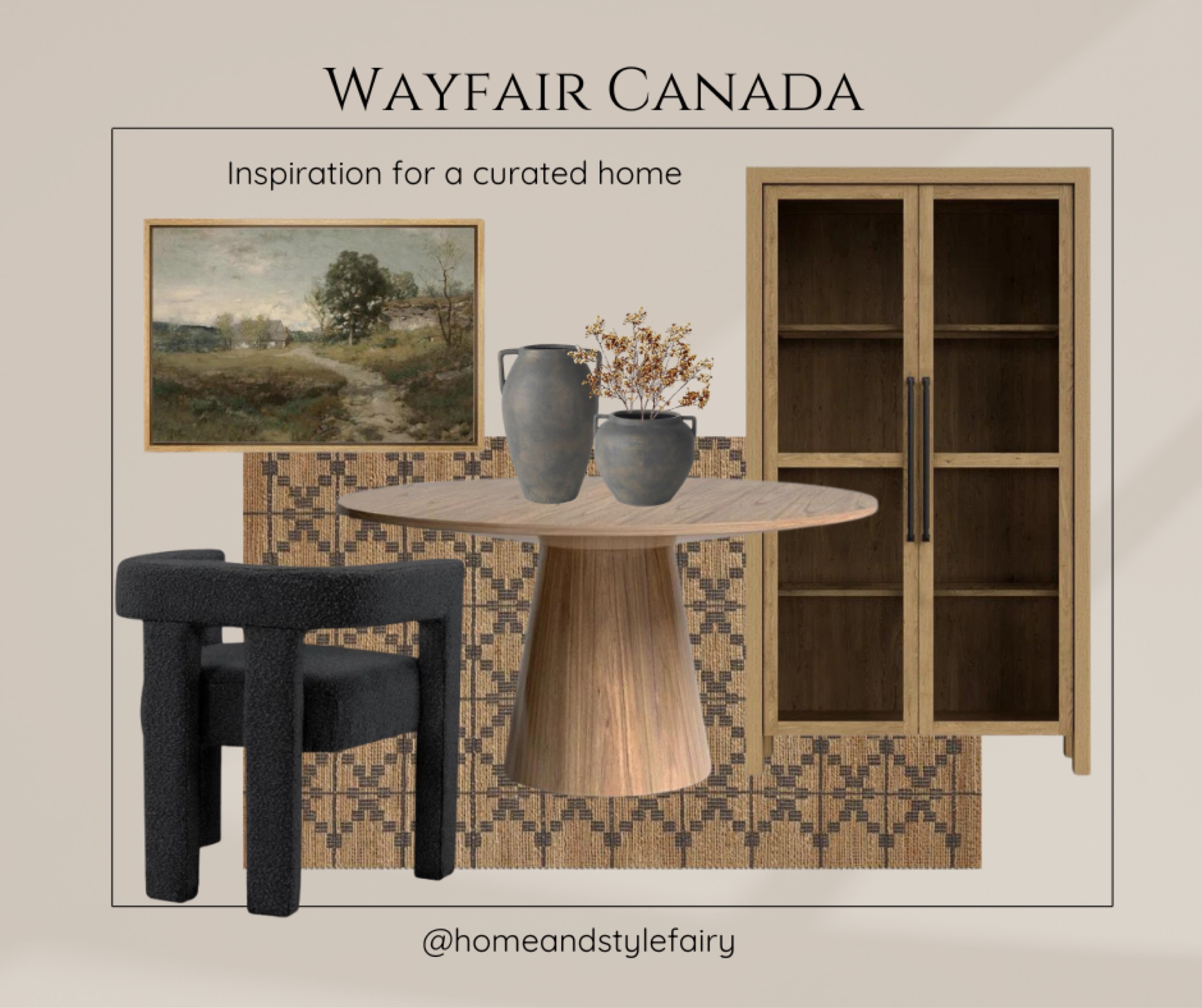 Stunning pieces l've selected to elevate your home on a budget!

#LTKHome #LTKSeasonal #LTKSaleAlert #homeinspo #neutralhome

dining table | rug | vase | framed canvas | berries stem | tablet lamp | cabinet 

#LTKautumn #LTKsale #LTKcanada