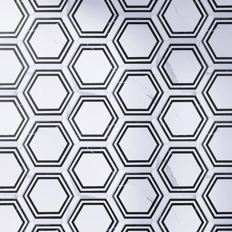 Avant Ontario Hexagon 9" x 10" Matte Porcelain Wall & Floor Tile | Wayfair North America